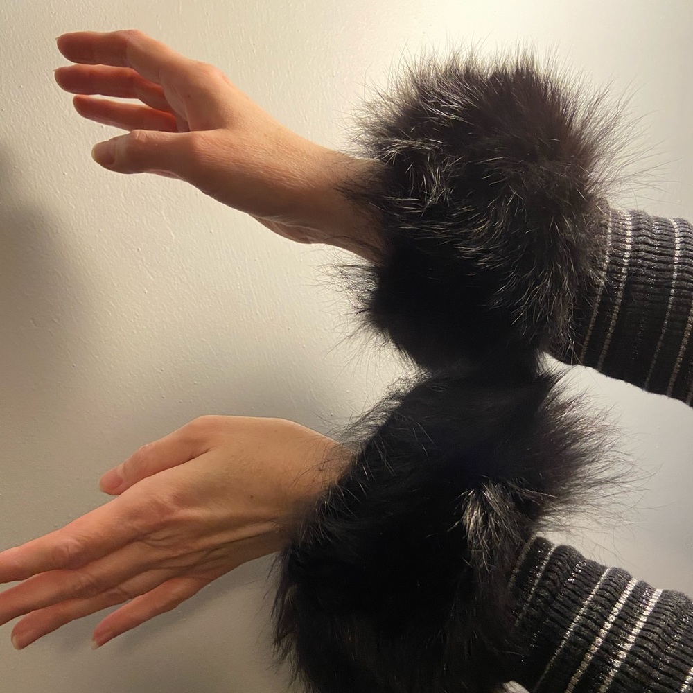 Faux fur cuffs